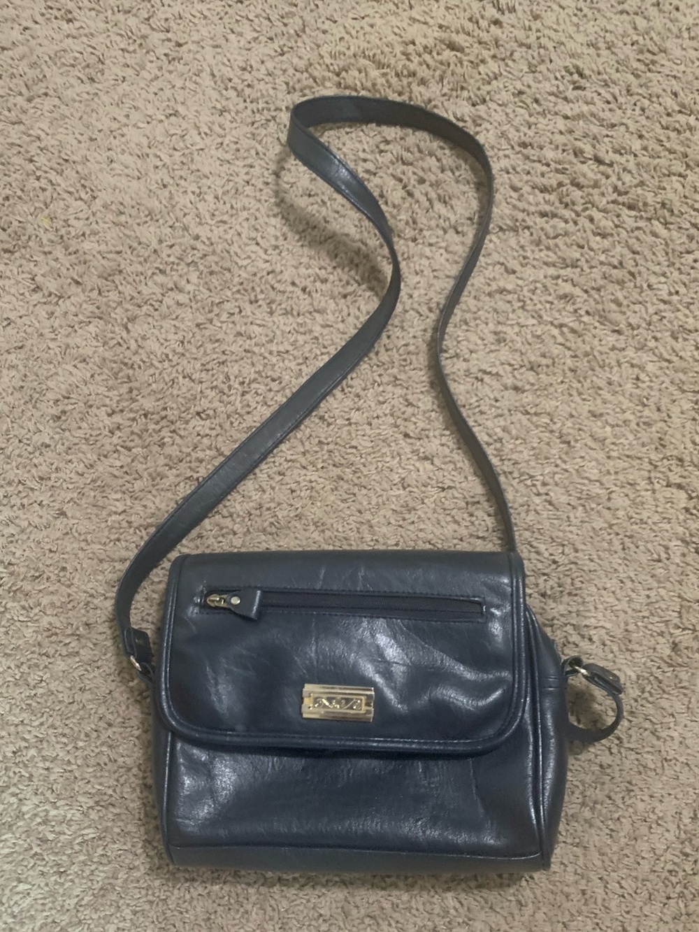 TR Bentley Navy Blue Crossbody Purse